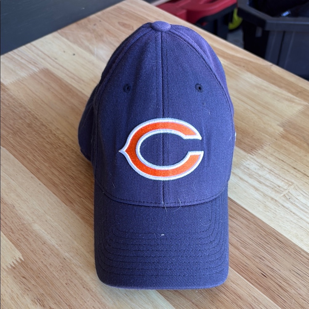 Navy Blue Chicago Bears Cap with Orange Logo